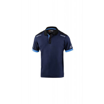 Men’s Short Sleeve Polo Shirt Sparco Sparco Tech Blue Navy Blue XS