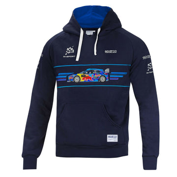 Sweat à capuche homme Sparco M-SPORT RALLY Bleu foncé