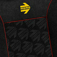Sitzbezug-Set Momo MOMLSC050BR Schwarz Rot 11 Stücke