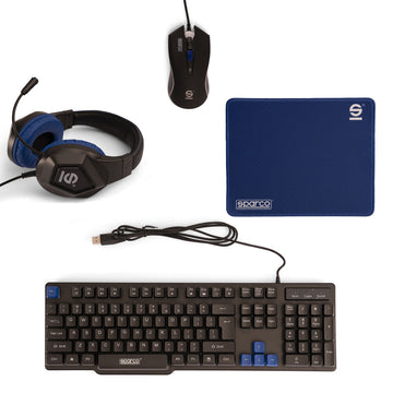 Pack Gaming Sparco SPGAMEKITESP Espagnol Qwerty