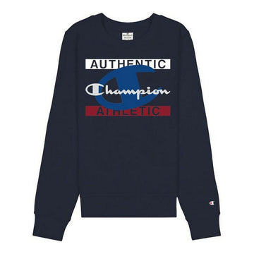 Men’s Sweatshirt without Hood Champion Authentic Athletic Dark blue