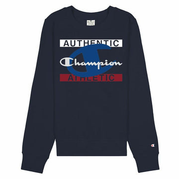 Men’s Sweatshirt without Hood Champion Authentic Athletic Dark blue