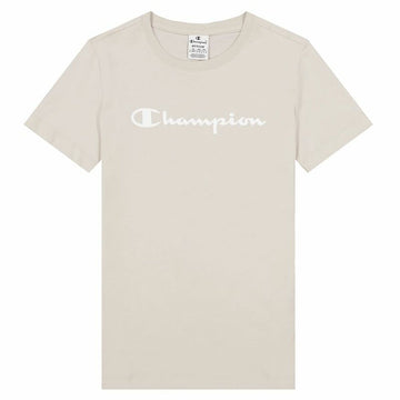 Women’s Short Sleeve T-Shirt Champion Big Script Logo White