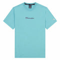 Short Sleeve T-Shirt Champion Crewneck M Blue
