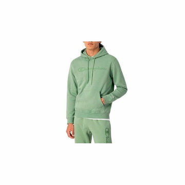 Men’s Hoodie Champion Crewneck White Lime green