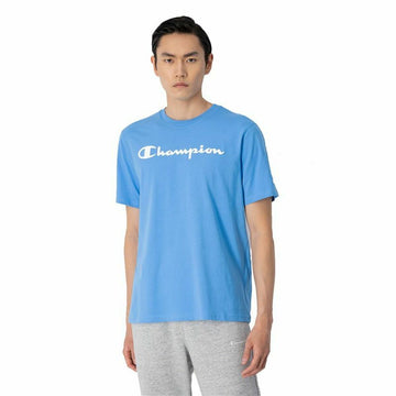 Men’s Short Sleeve T-Shirt Champion Crewneck Blue