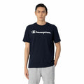 Men’s Short Sleeve T-Shirt Champion Crewneck Blue