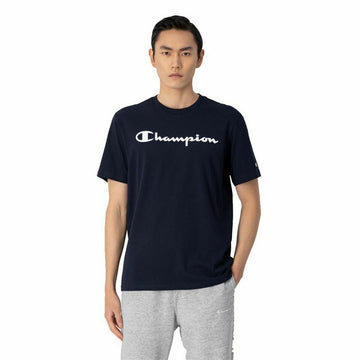 Herren Kurzarm-T-Shirt Champion Crewneck Blau