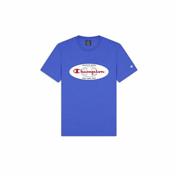 Men’s Short Sleeve T-Shirt Champion Crewneck Blue