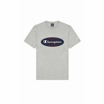 Men’s Short Sleeve T-Shirt Champion Crewneck Grey