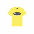 Men’s Short Sleeve T-Shirt Champion Crewneck Yellow