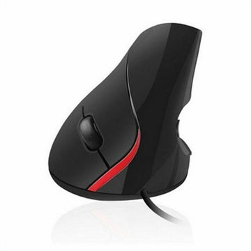 Ergonomic Optical Mouse Ewent EW3156 1000 dpi USB Black Black/Red Red/Black