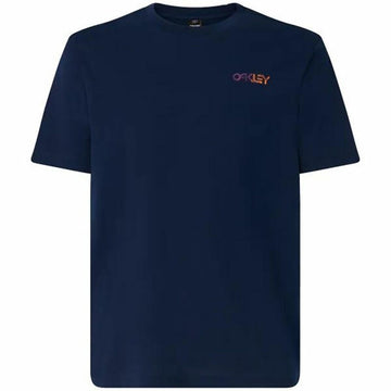 Short-sleeve Sports T-shirt Oakley Fingerprint B1B  Blue