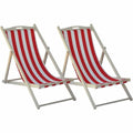 Sun-lounger Italiadoc Red Striped