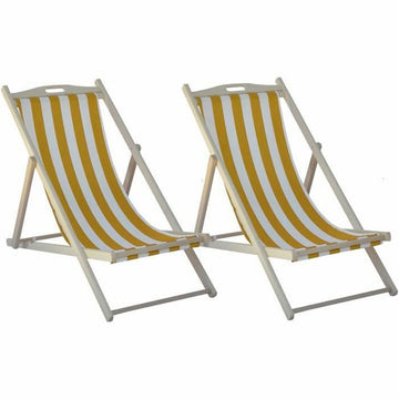 Sun-lounger Italiadoc Yellow Striped