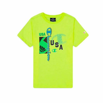 Men’s Short Sleeve T-Shirt Champion Crewneck  Light Green