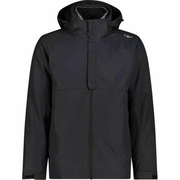 Veste de Sport pour Homme Campagnolo 3-en-1 Avec capuche Noir