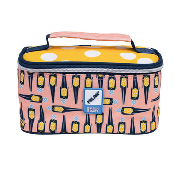 Cool Bag Milan Swins 2 Sandwich Box Small 1,5 L Yellow Pink Polyester 22 x 10,5 x 12 cm
