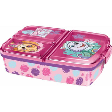 Lunchbox mit Fächern The Paw Patrol Girl Sketch Essence 19,5 x 16,5 x 6,7 cm Polypropylen