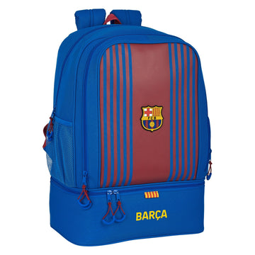 Borsa Sportiva con Portascarpe F.C. Barcelona Rosso Granato Blu Marino