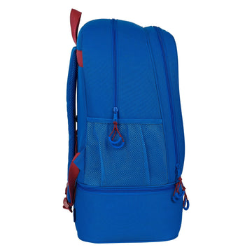 Borsa Sportiva con Portascarpe F.C. Barcelona Rosso Granato Blu Marino