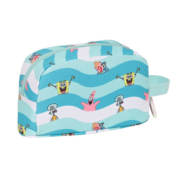 Thermal Lunchbox Spongebob Stay positive Blue White (21.5 x 12 x 6.5 cm)