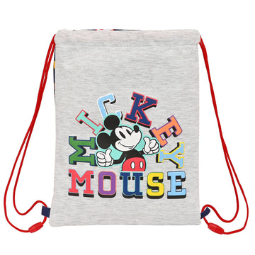 Backpack with Strings Mickey Mouse Only One Navy Blue 26 x 34 x 1 cm