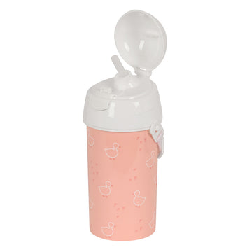 Bouteille avec Couvercle et Paille Safta Patito Rose PVC 500 ml