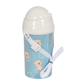 Flasche mit Deckel und Strohhalm Safta Baby bear Blau PVC 500 ml