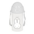 Flasche mit Deckel und Strohhalm Miffy Niebla Grau PVC 500 ml