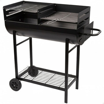 Roues de barbecue au charbon de bois Aktive Plastique Métal émaillé 97 x 96 x 42 cm Noir