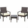Table Set with 2 Armchairs Aktive 54,5 x 56 x 79 cm