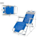 Chaise longue inclinable Aktive Bleu 153 x 33 x 47 cm