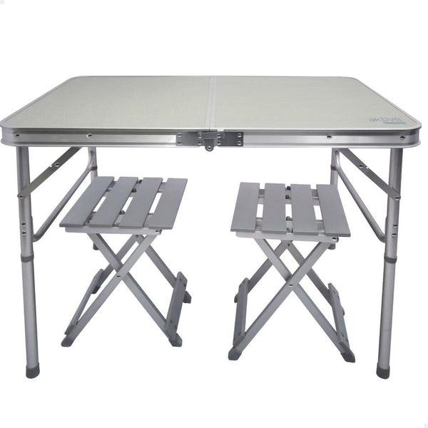 Ensemble Table + 2 Chaises Aktive Pliable De Camping