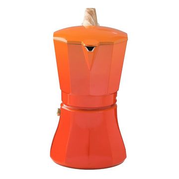 Italienische Kaffeemaschine Oroley Petra 6 Tassen Orange Aluminium