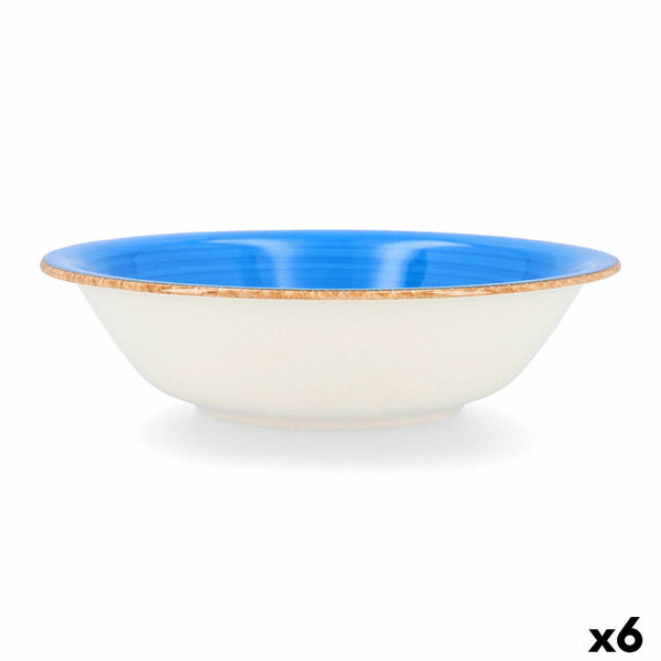 Salatschüssel Quid Vita aus Keramik Blau (23 cm) (Pack 6x)