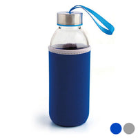 Bottle Quid Blue Grey Glass 400 ml