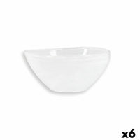 Saladier Quid Boreal Ø 14 cm Blanc verre (6 Unités) (Pack 6x)