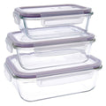 Lunchbox-Set Quid Frost (3 pcs) Durchsichtig Glas 3 Stücke