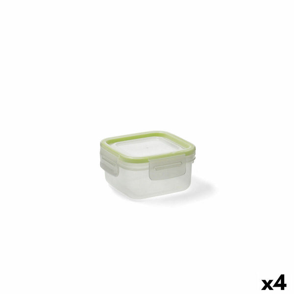 Boîte à lunch hermétique Quid Greenery 300 ml Transparent Plastique (Pack 4x)