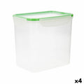 Boîte à lunch hermétique Quid Greenery Transparent Plastique 4,7 L (4 Unités) (Pack 4x)