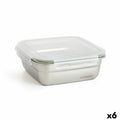 Lunchbox hermetisch Bidasoa Theo 18,3,5 x 18,3 x 6,8 cm Silberfarben 1,2 L Metall