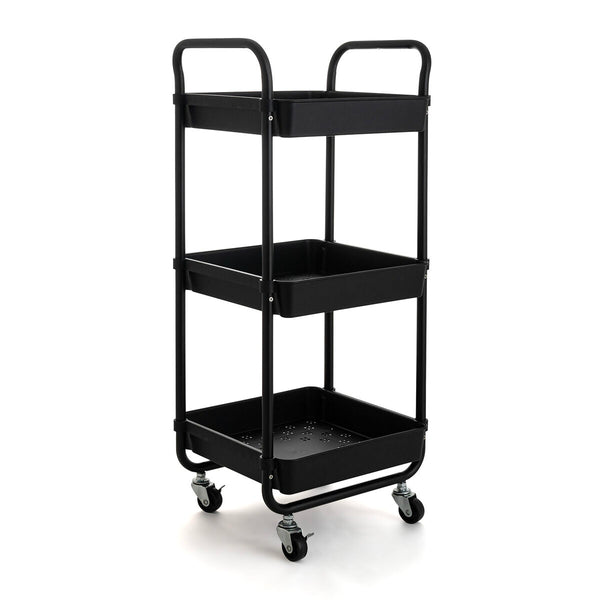 Vegetable trolley Quid Apolo Black Metal 34,5 x 29,5 x 77 cm