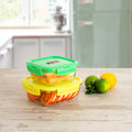Lunchbox hermetisch Luminarc Pure Box Holy grün Glas karriert 760 ml (6 Stück)