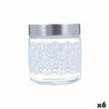 Jar Giara Grey Glass 750 ml With lid (6 Units)