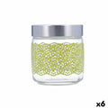 Jar Giara Green Glass 750 ml With lid (6 Units)