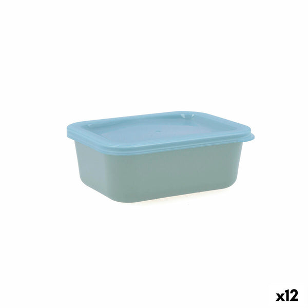 Boîte à repas rectangulaire avec couvercle Quid Inspira 380 ml Vert Plastique (12 Unités)