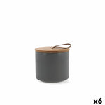 Jar Quid Ozon Grey Ceramic 10,4 x 10 cm (6 Units)