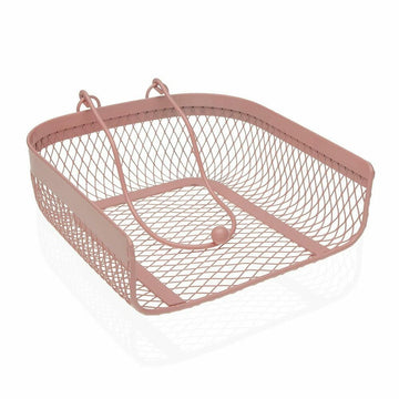 Napkin holder Versa Pink Metal Steel 20 x 6,8 x 18,5 cm