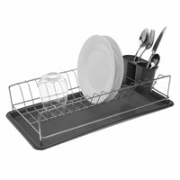 Draining Rack for Kitchen Sink Versa Plates Grey Length Steel Iron polypropylene (24,7 x 11,6 x 50,5 cm)